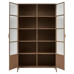 WOOOD Vitrinekast Ronja Bruin - 110x189x43 cm