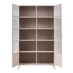 WOOOD Vitrinekast Ronja Roze - 110x189x43 cm