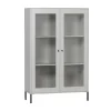WOOOD Vitrinekast Xam Grijs - 100x155x40 cm