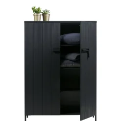 WOOOD Wandkast Bruut Zwart - 100x140x41 cm