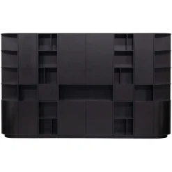 WOOOD Wandkast Finca Zwart - 78x210x40 cm