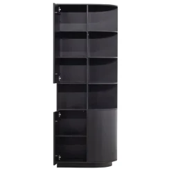 WOOOD Wandkast Finca Zwart - 78x210x40 cm