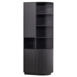 WOOOD Wandkast Finca Zwart - 78x210x40 cm