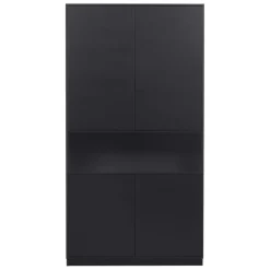 WOOOD Wandkast Finca Zwart - 110x210x40 cm