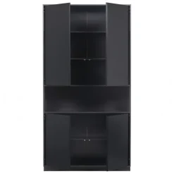 WOOOD Wandkast Finca Zwart - 110x210x40 cm