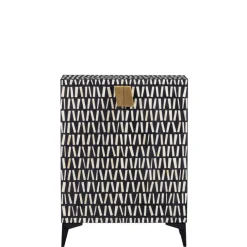 WOOOD Wandkast Menne Zwart - 81x108x43 cm