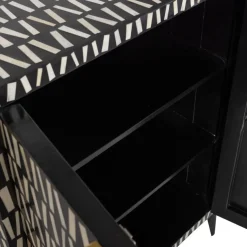 WOOOD Wandkast Menne Zwart - 81x108x43 cm