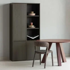 WOOOD Wandkast Merel Bruin - 100x200x40 cm