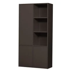 WOOOD Wandkast Merel Bruin - 100x200x40 cm