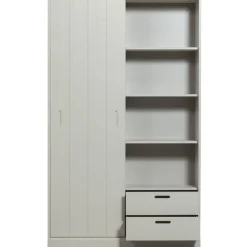 WOOOD Wandkast Mila Grijs - 120x200x42 cm