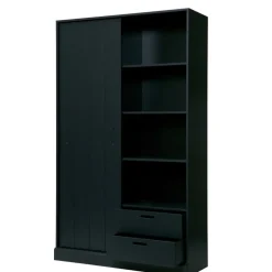 WOOOD Wandkast Move Zwart - 120x200x42 cm