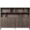 WOOOD Wandkast New Gravure Bruin - 200x150x44 cm