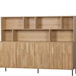 WOOOD Wandkast New Gravure Naturel - 200x150x44 cm