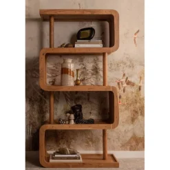WOOOD Wandkast Rattle Bruin - 82x160x40 cm