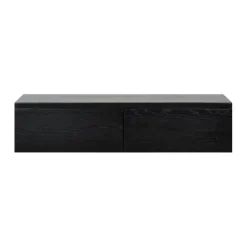 Zwevend TV-meubel Chester Zwart - 150x35x40 cm